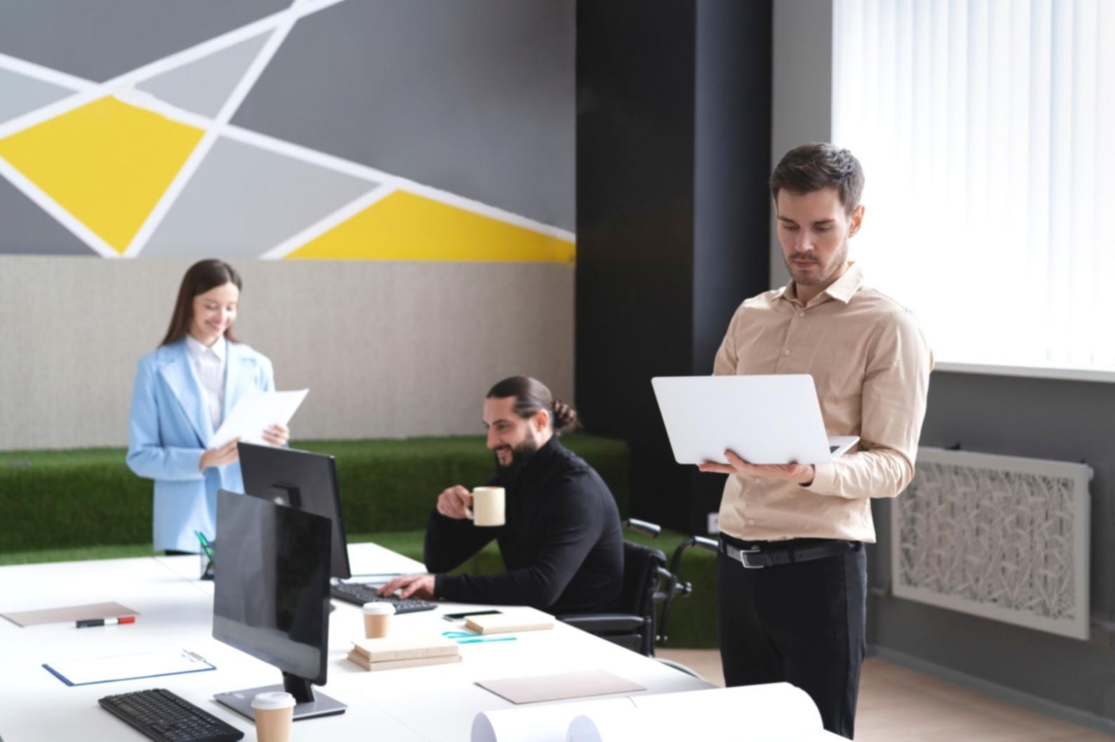 Financial analyst reviewing valuation models on dual monitors